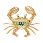 Cangrejo multiuso circonias verdes plata