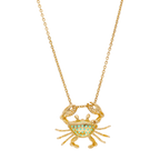 Cangrejo multiuso circonias verdes plata