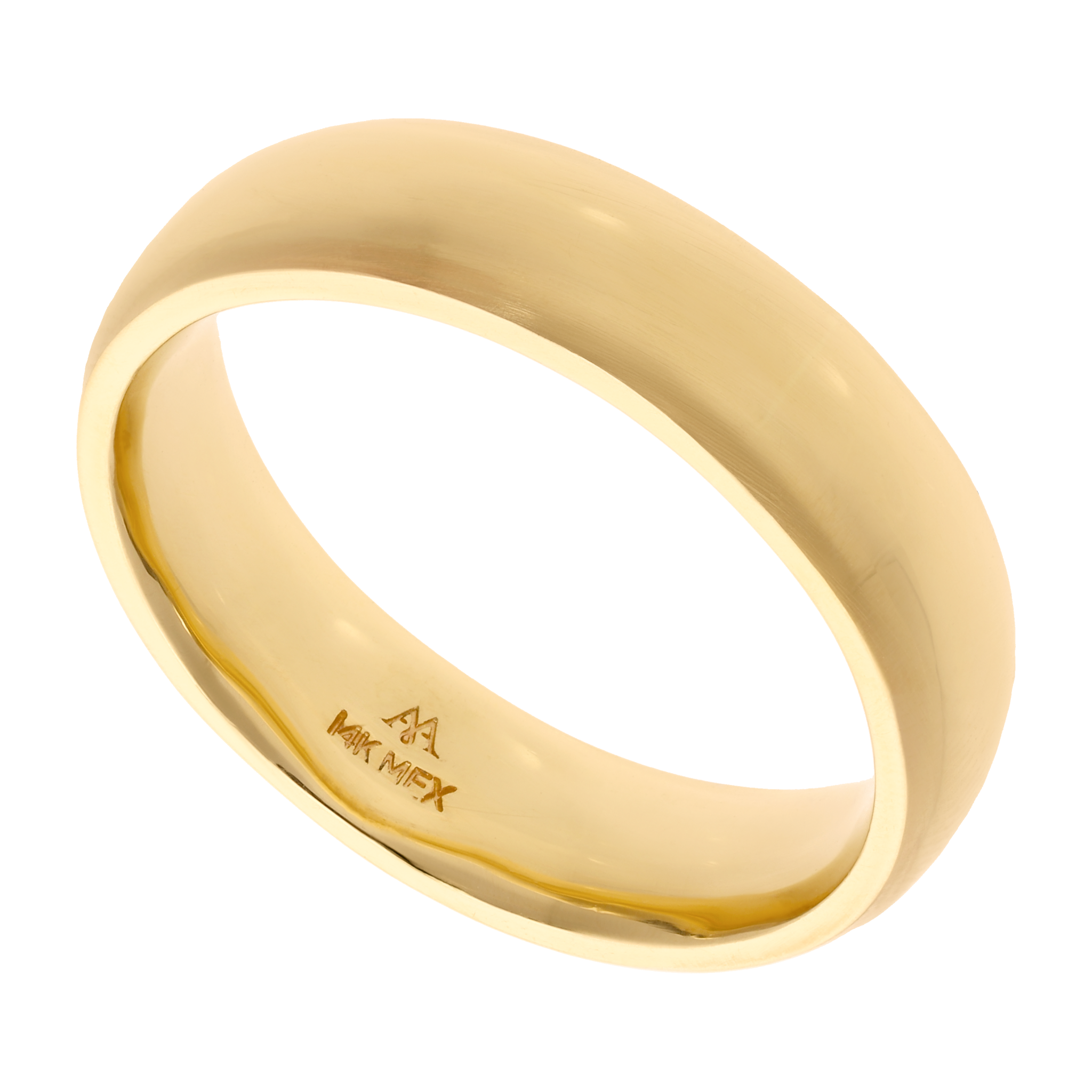 Argollas sólidas lisas oro amarillo 14K