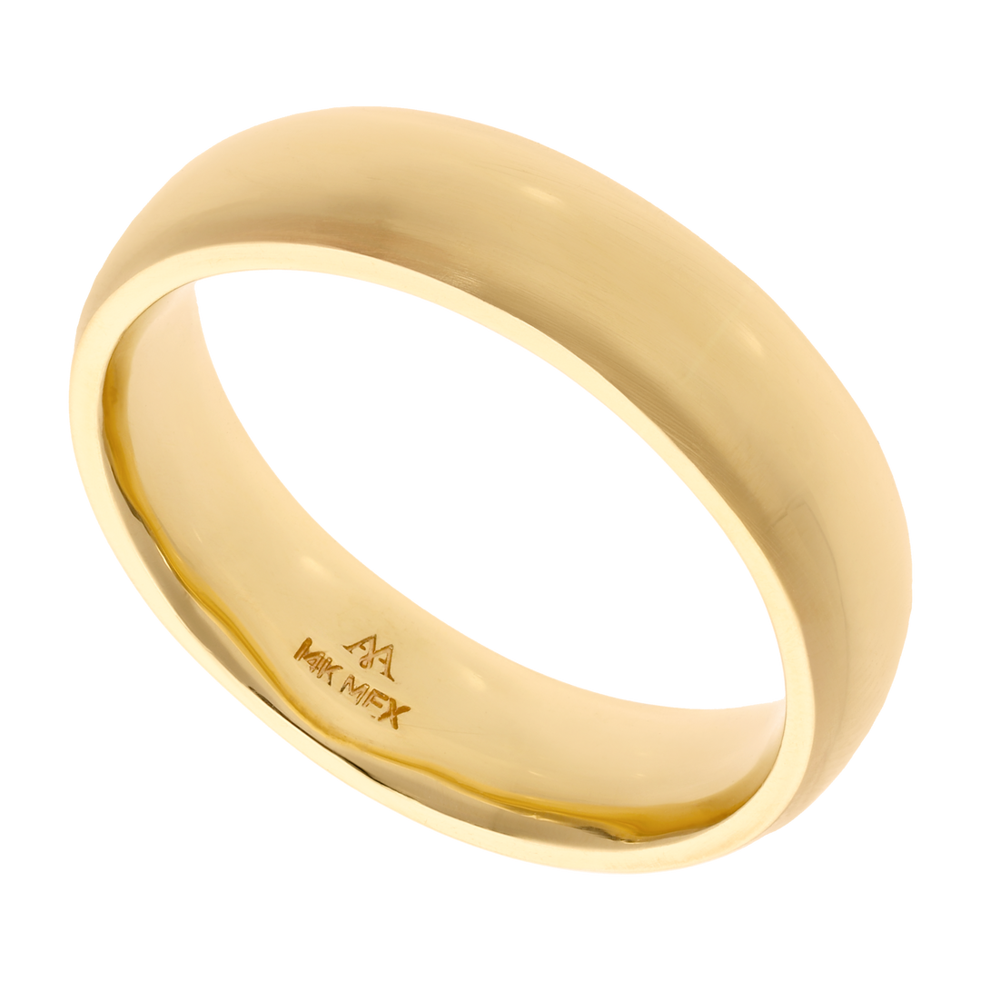Argollas sólidas lisas 14K