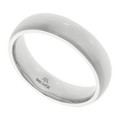 Argollas sólidas lisas oro blanco 14K