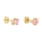 Set circonia rosa plata amarilla
