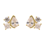 Set anillo y broquel circonias multishape plata