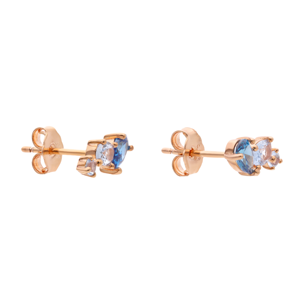 Set circonias azules plata rosa