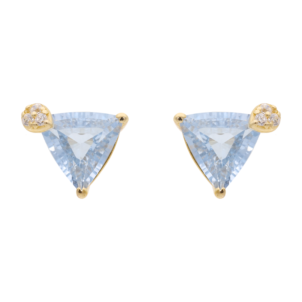 Set circonia azul plata amarilla