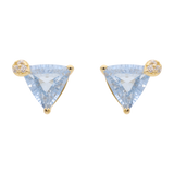 Set circonia azul plata amarilla