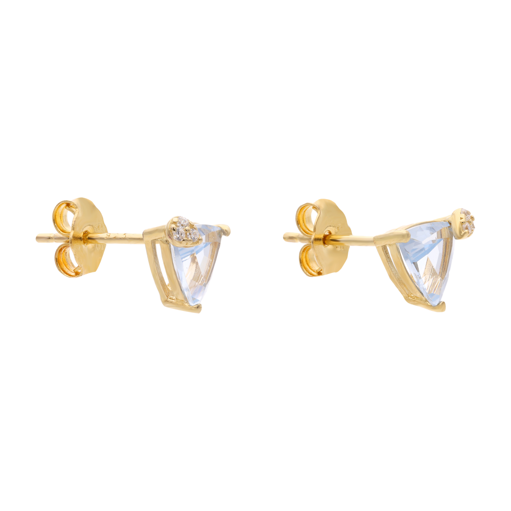Set circonia azul plata amarilla