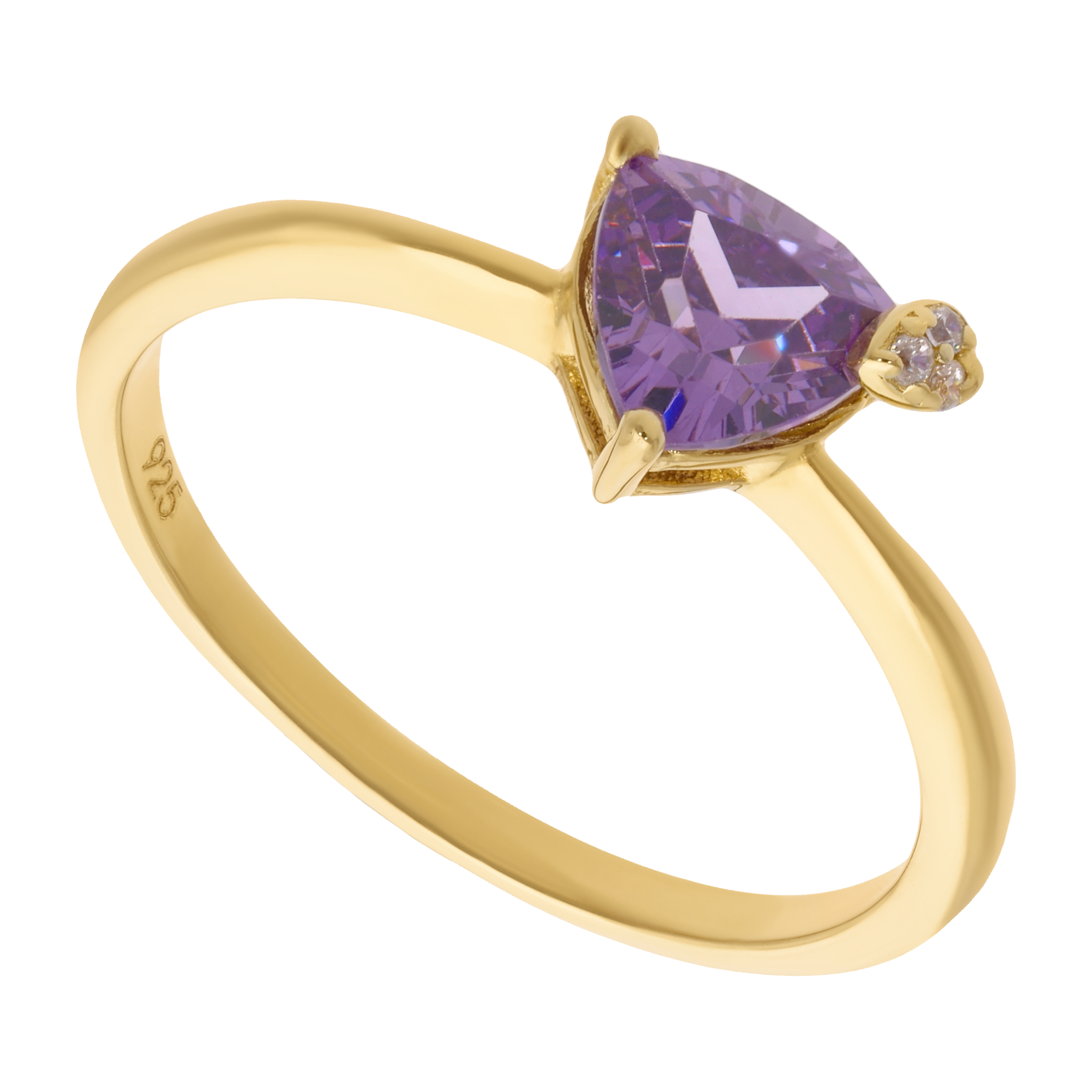 Set circonia trillon morada plata amarilla