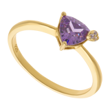 Set circonia trillon morada plata amarilla