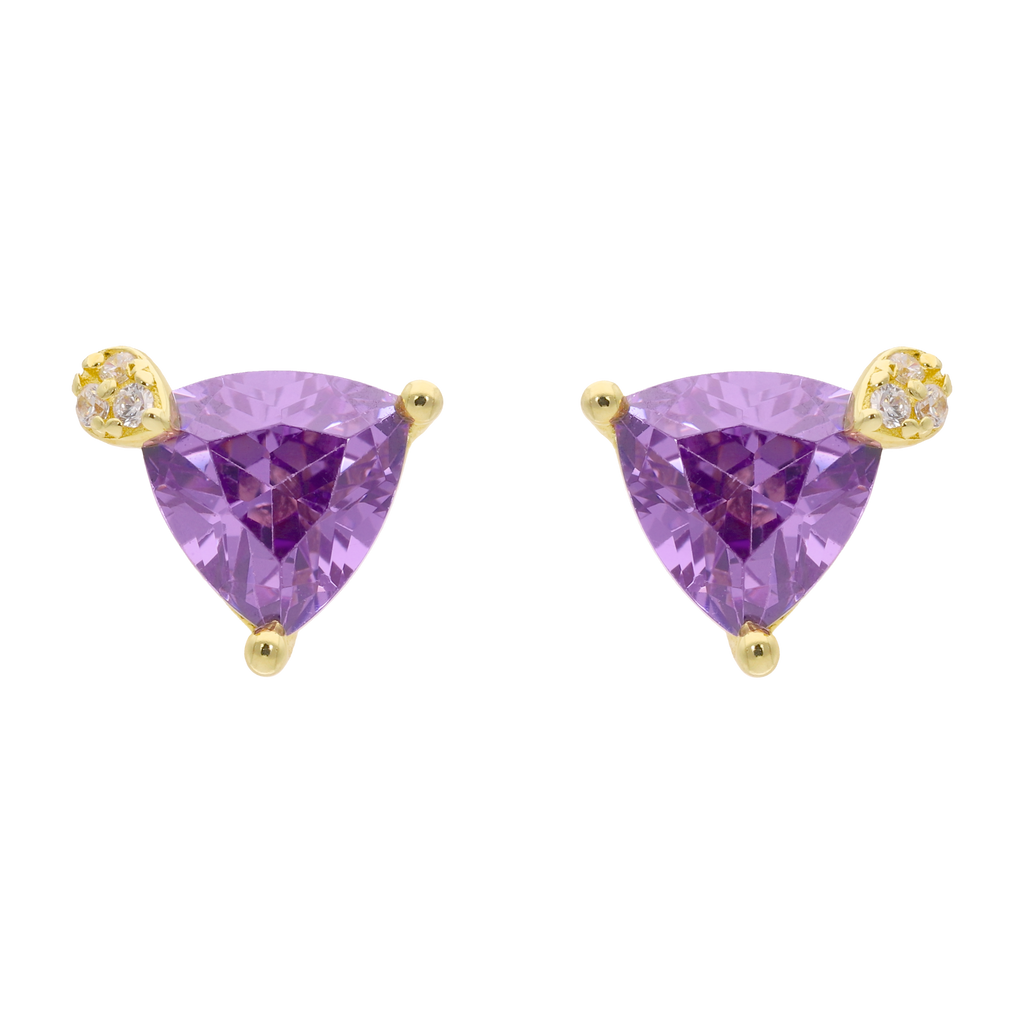 Set circonia trillon morada plata amarilla