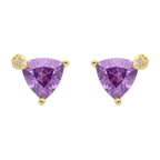 Set circonia trillon morada plata amarilla