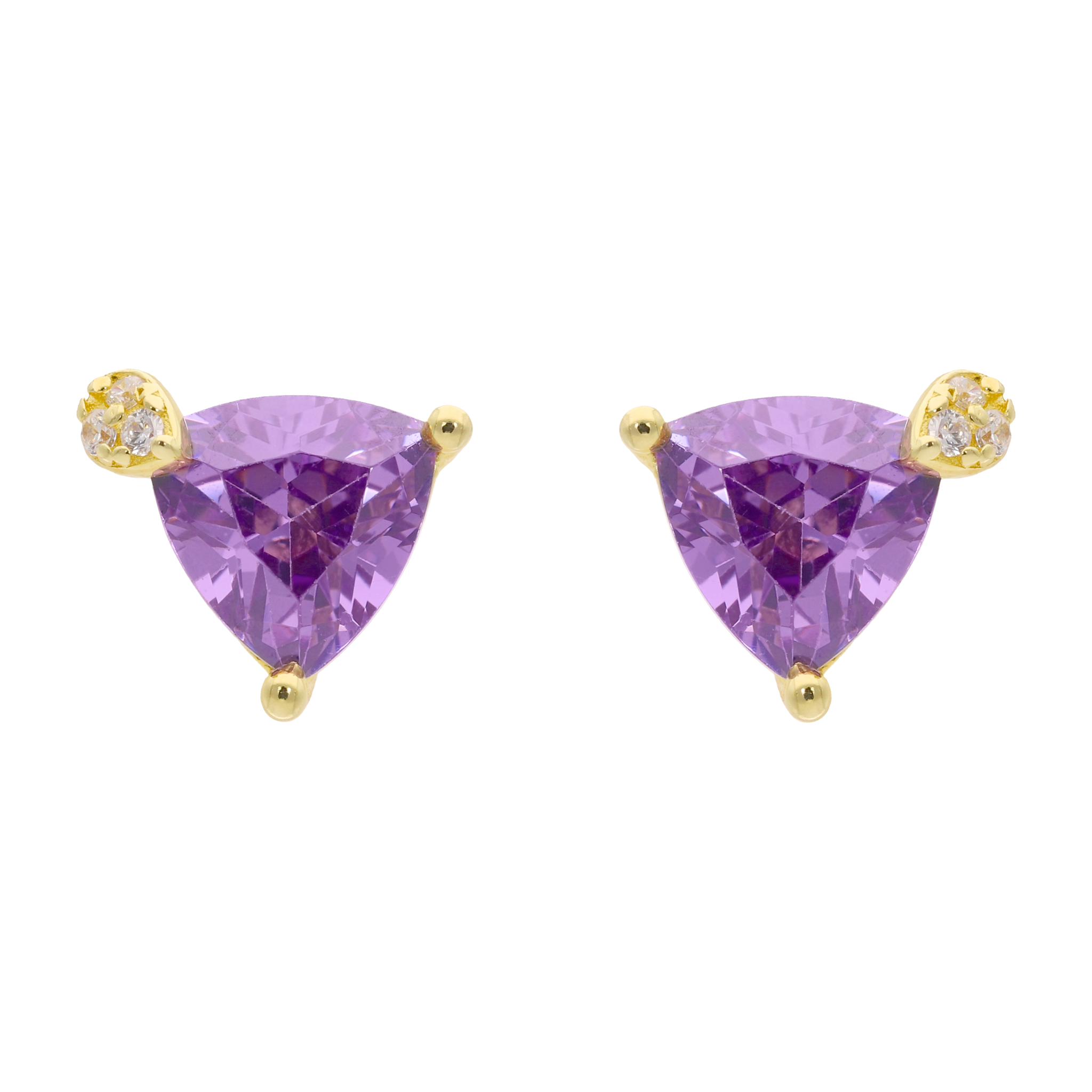 Set circonia trillon morada plata amarilla