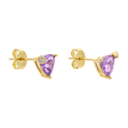 Set circonia trillon morada plata amarilla