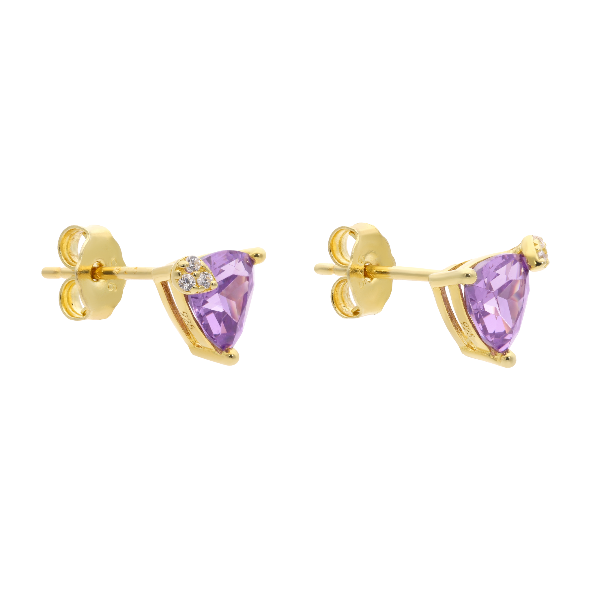 Set circonia trillon morada plata amarilla
