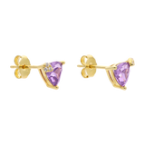 Set circonia trillon morada plata amarilla