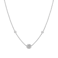 Collar flor circonias plata