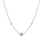 Collar flor circonias plata