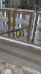 Arracadas huecas 14K