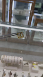 Arracadas cuadradas circonias plata