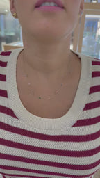 Collar piedras colores 14K