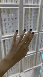 Anillo delgado 1 bolita mini 14K