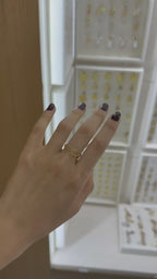 Anillo ondeado 14K
