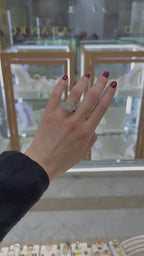Anillo diamantes oro blanco 14K