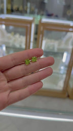 Broquel peridot oro amarillo 14K