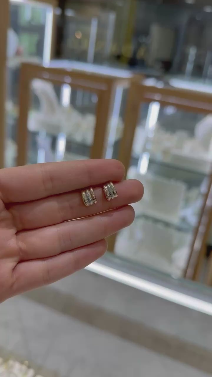 Broquel media arracada 3 colores 10K