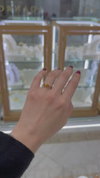 Anillo tu y yo semipreciosas oro amarillo 14K