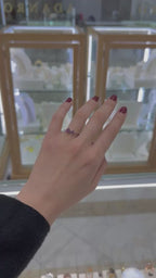 Anillo tu y yo amatista oro rosa 14K