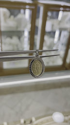 Medalla Milagrosa circonias bicolor 14K