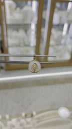 Medalla Milagrosa madre perla 14K