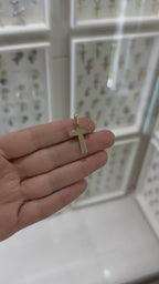 Cruz lisa 14K