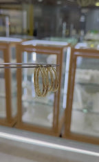 Arracadas huecas 14K