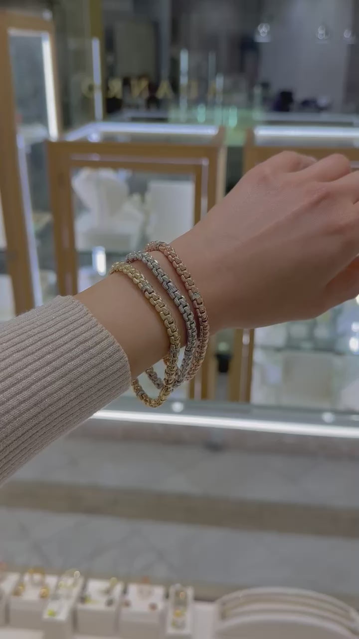 Pulsera 5mm con circonias 14K