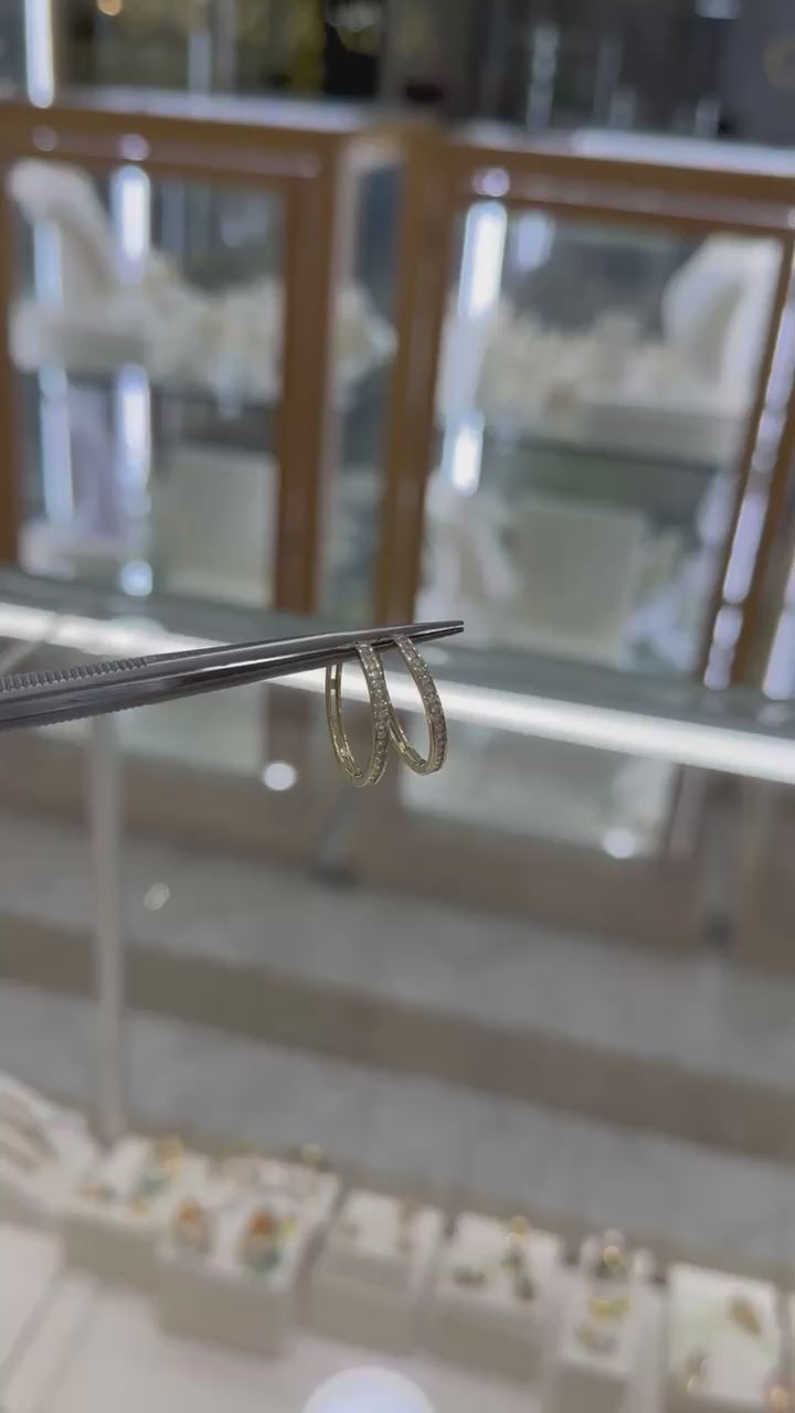 Arracadas circonias 14K