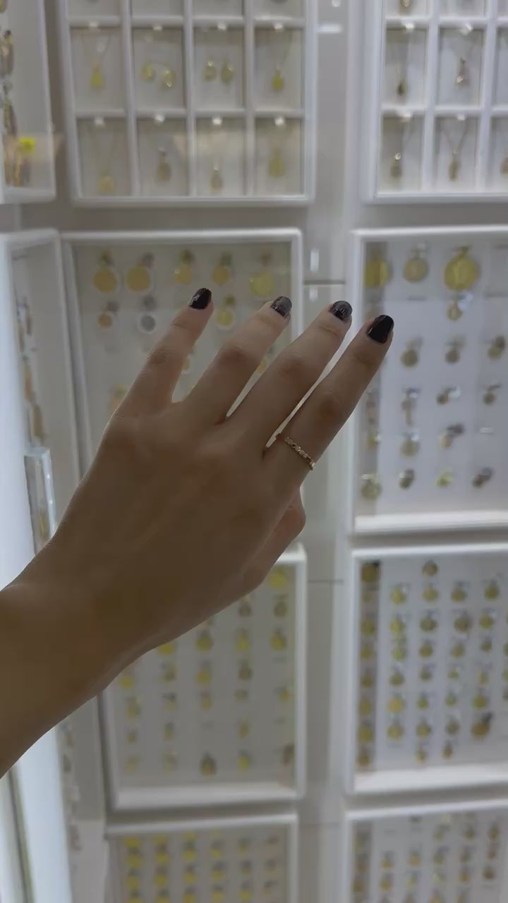 Anillo círculos oro amarillo 14K