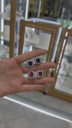 Aretes circonia color plata