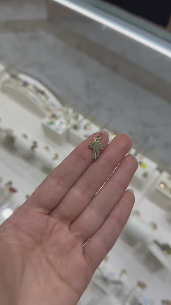 Cruz bicolor líneas 14K
