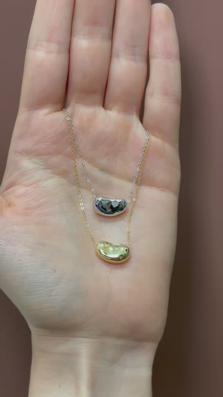 Collar dije frijol 14K