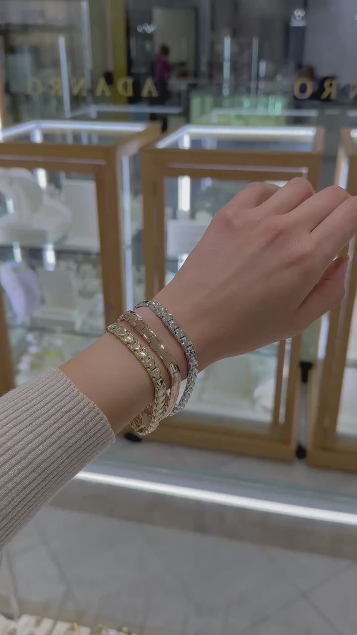 Pulsera7mm reversible 14K