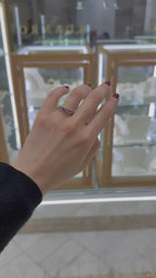 Anillo amatista y brillantes 14K