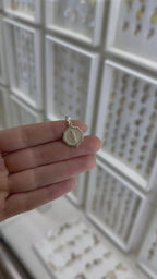 Medalla Guadalupe bisel octagonal 14K
