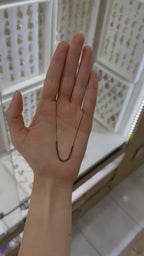 Collar bolitas diamantadas 14K