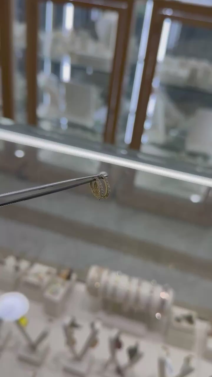 Arracadas circonias 14K
