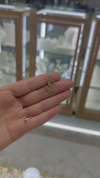 Medalla lisa figura Virgen Niña 14K