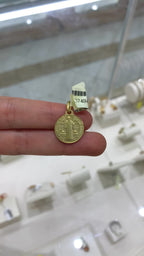 Medalla de San Benito oro amarillo 14K