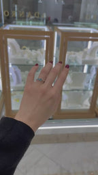 Anillo tu y yo topacio oro blanco 14K
