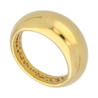 Anillo cabuchón hueco 14K